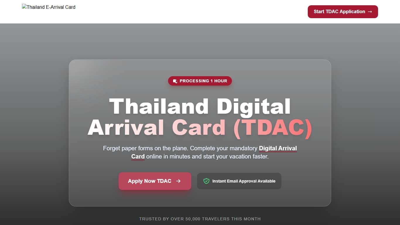 Thailand Digital Arrival Card